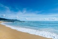 Sea view from tropical beach with sunny sky.Summer paradise beach of khao lak , Thailand Royalty Free Stock Photo