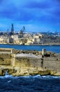 Sea view of Valletta,Malta in day time Royalty Free Stock Photo