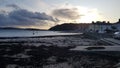 Sea view welsh sunset rustic beach winter