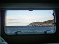 Sea views from the motor home window