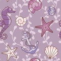 Sea-violet-pattern.eps Royalty Free Stock Photo