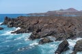 Cliffs in Los Hervideros, Lanzarote, Canary Island, Spain Royalty Free Stock Photo