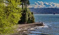 Stanley Park Seawall and Skyline Royalty Free Stock Photo