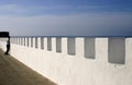 Sea Wall in Asilah Morocco Royalty Free Stock Photo