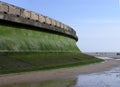 Sea wall defence Royalty Free Stock Photo