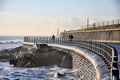 Sea Wall at Seaburn Royalty Free Stock Photo