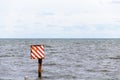 Sea Warning Sign Royalty Free Stock Photo