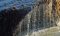 Sea water running off rocks at Aliso Beach in Laguna Baech, California. Royalty Free Stock Photo