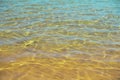 Sea water and sand on sea beach. Abstract texture with copy space for your text. Summer, holiday and travel concept Royalty Free Stock Photo