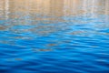 Sea water surface calm with small ripples. Still ocean, deep blue color background Royalty Free Stock Photo