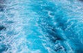 Sea water surface with foam wave. Seaside water texture. Tropical islands ferry travel.