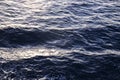 Sea water texture in sunrise light. Water background texture. Sea surface in sunset light. Royalty Free Stock Photo