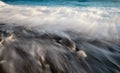 Sea water waves milky water background Royalty Free Stock Photo