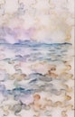 Sea watercolor painted jigsaw puzzle