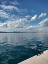 Sea waterfront in Zadar, Croatia (EU), Church of St. Donatus