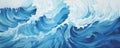 Sea wave abstract banner. Water swirl blue background