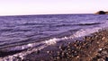 Sea wave at Black sea Batumi city Adjara Region Georgia Country in Winter