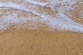 Sea wave bubble with sandy shore