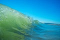 Sea wave close up, low angle view, sunrsie shot Royalty Free Stock Photo