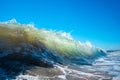 Sea wave close up, low angle view, sunrsie shot Royalty Free Stock Photo