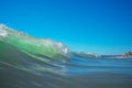 Sea wave close up, low angle view, sunrsie shot Royalty Free Stock Photo