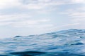 Sea wave close up, low angle view water background