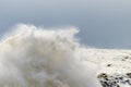 sea wave crashing on a rock Royalty Free Stock Photo
