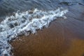 The sea wave foam on beach Royalty Free Stock Photo