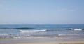 Sea wave over sand beach