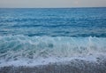 Sea wave on pebbles Royalty Free Stock Photo