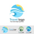 Sea wave and sky logo