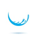 Sea wave splash vector symbol. Water is life theme. Body cleansing concept.