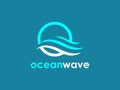 Sea Wave symbol and icon Logo Template Royalty Free Stock Photo