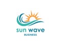 Sea Wave symbol and icon Logo Template Royalty Free Stock Photo