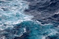 Sea waves behind the ship Royalty Free Stock Photo