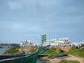 sea waves breaker, Thengapattanam fishing harbor, Kanyakumari district, Tamil Nadu Royalty Free Stock Photo