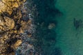 Sea waves breaking in the reefs and coast of Sonabia, Spain, Cantabrian sea