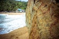 Sea waves crashing against the rocks, Koh Samui Royalty Free Stock Photo