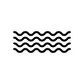 Sea waves icon flat vector illustration design