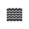 Sea waves icon vector Royalty Free Stock Photo