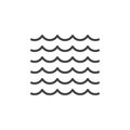 Sea waves line icon