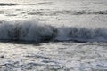 Sea waves on murky day