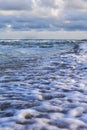 Sea waves, sandy beach Royalty Free Stock Photo