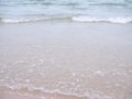 sea waves, sandy beach, strong winds, soft light, sea sponges, fine sand Royalty Free Stock Photo