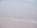 sea waves, sandy beach, strong winds, soft light, sea sponges, fine sand Royalty Free Stock Photo