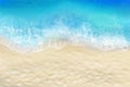 Sea waves on the sandy beach. Vector illustration.