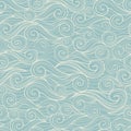 Sea waves seamless pattern Royalty Free Stock Photo