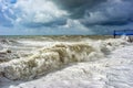 Sea waves during the storm Royalty Free Stock Photo