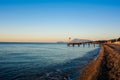 Sea waves at sunrise