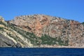 Sea waves, surf. Rocks and rocks. Black Sea. Summer.